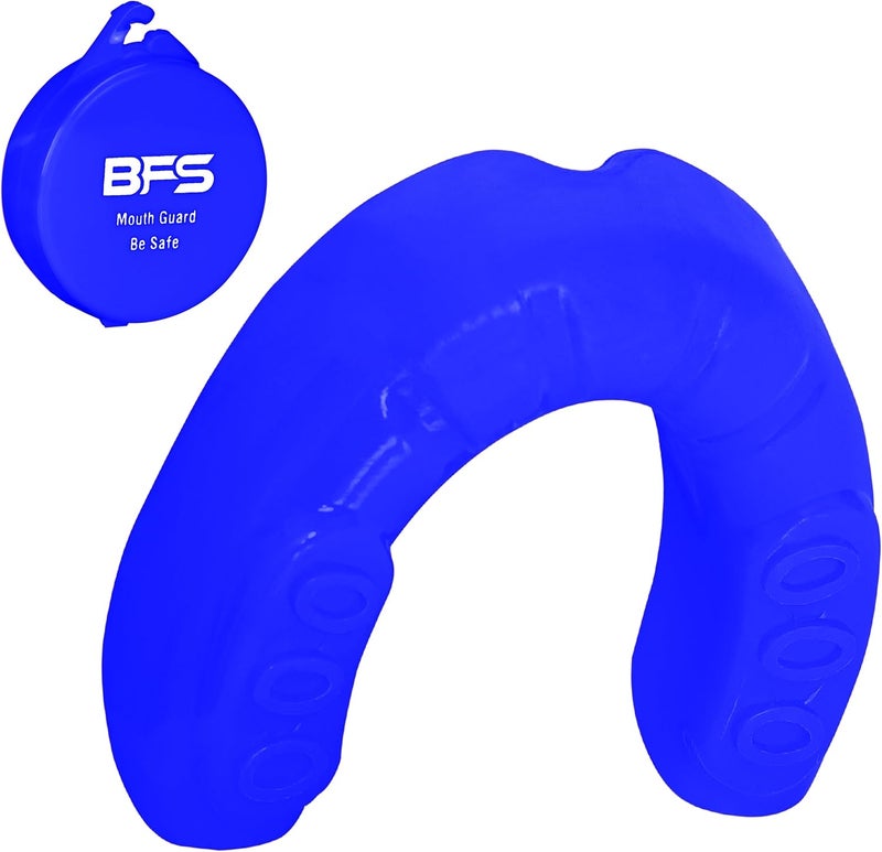 BFS IMPEX Mouth Guard Sports for Adults Best for Teeth,MMA Mouth Guard with Case for Boxing,Karate,Rugby,Football MouthGuard (Royal Blue) - Image 1